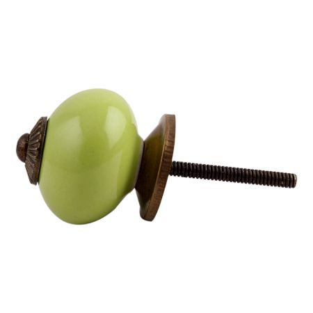 Lime Round Antique Fitting Ceramic Cabinet Knob